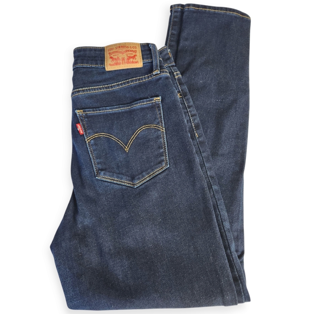 Levi's 721 High Rise Dark Wash Skinny Jeans Size 28